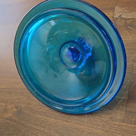 Elegant Blue Glass Candy Jar - Picture 9 of 12